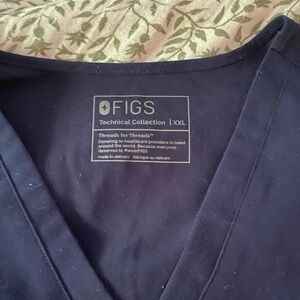 Figs Technical Collection Dark Blue Scrub Top
